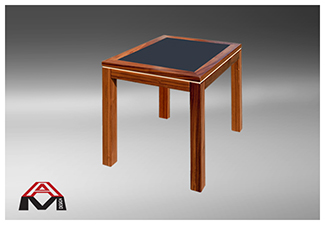 AM-Furniture - Valnød - lampebord med designstribe